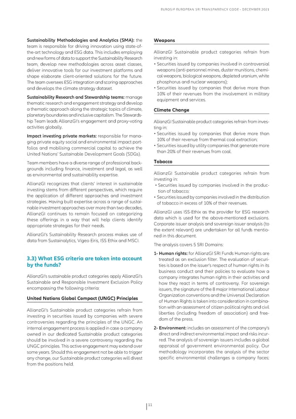 Eurosif European SRI Transparency Code - Page 11