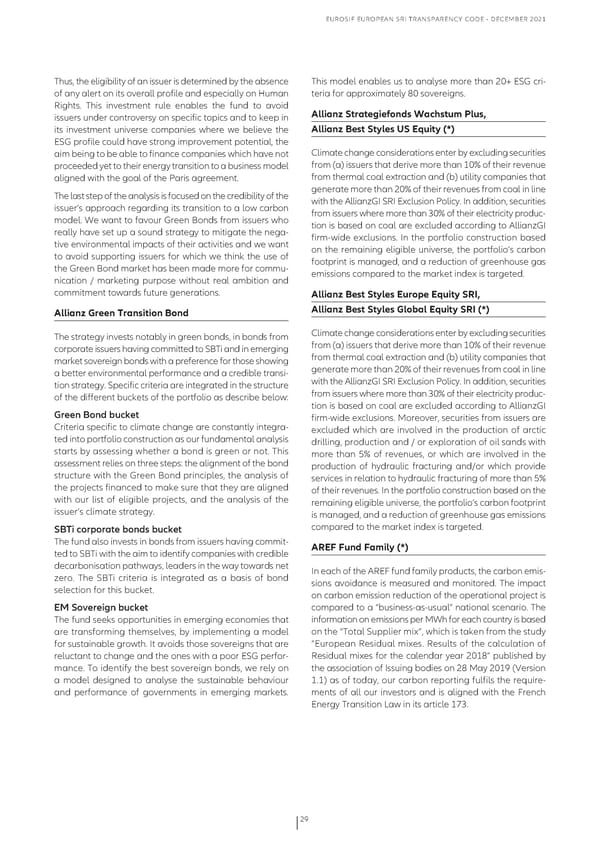 Eurosif European SRI Transparency Code - Page 29