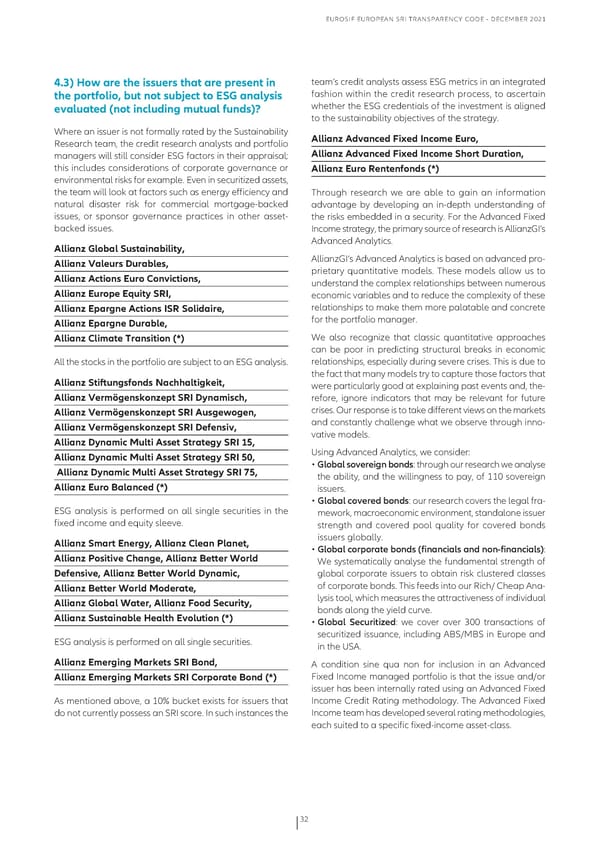 Eurosif European SRI Transparency Code - Page 32