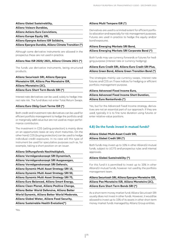 Eurosif European SRI Transparency Code - Page 35