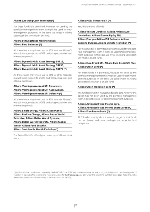 Eurosif European SRI Transparency Code - Page 36