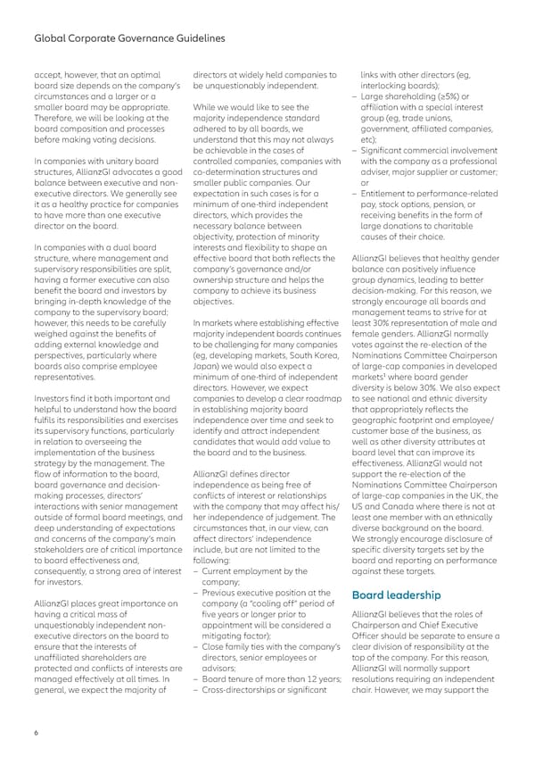 Global Corporate Governance Guidelines - Page 6