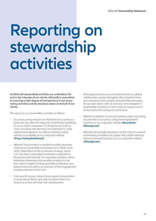 Stewardship Statement - Page 15
