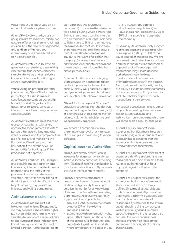 Global Corporate Governance Guidelines 2023 - Page 13