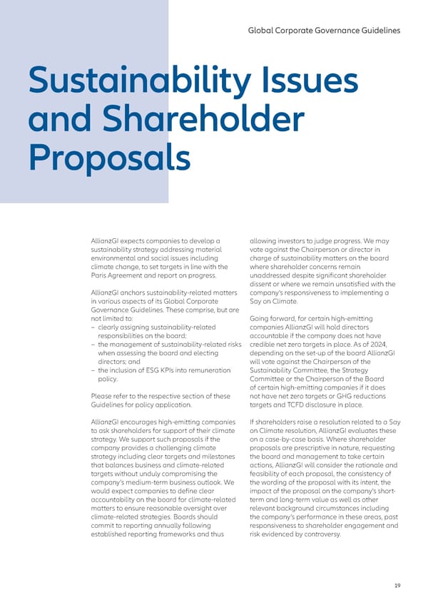 Global Corporate Governance Guidelines 2023 - Page 19