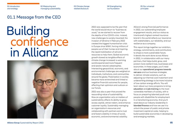 Sustainability Report 2022 | Allianz - Page 6