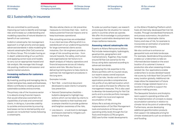 Sustainability Report 2022 | Allianz - Page 32