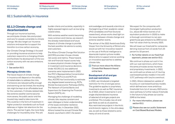 Sustainability Report 2022 | Allianz - Page 33