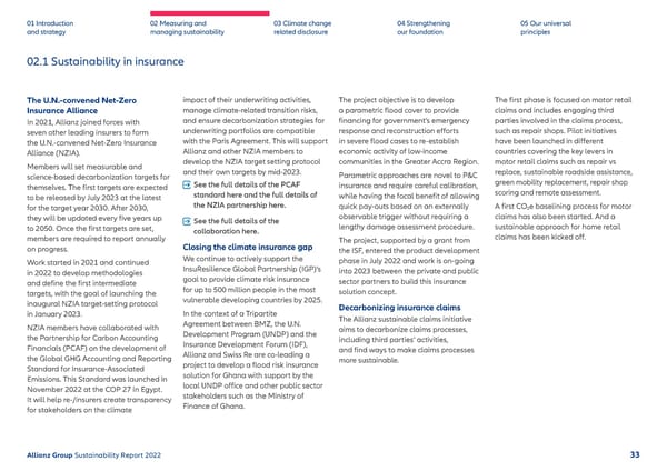 Sustainability Report 2022 | Allianz - Page 34