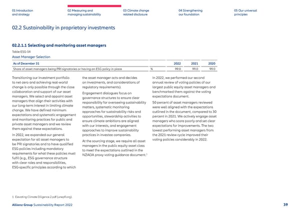 Sustainability Report 2022 | Allianz - Page 40