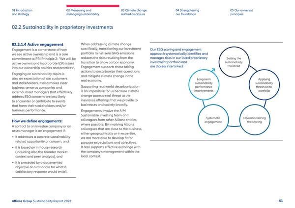 Sustainability Report 2022 | Allianz - Page 42