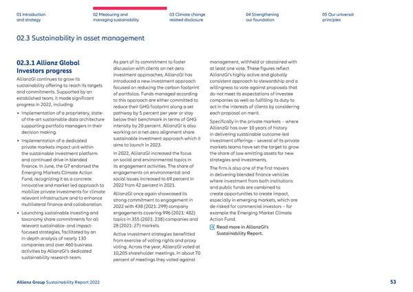 Sustainability Report 2022 | Allianz - Page 54