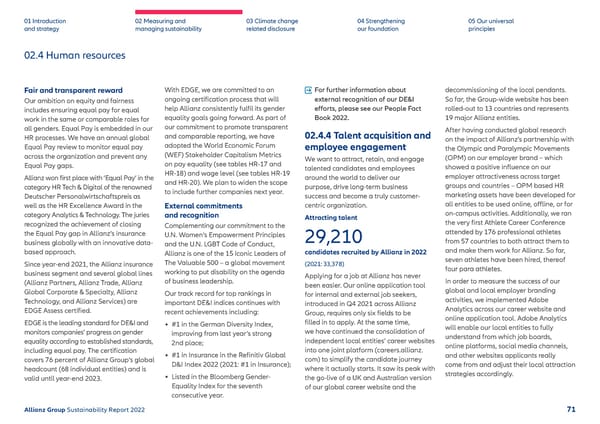 Sustainability Report 2022 | Allianz - Page 72