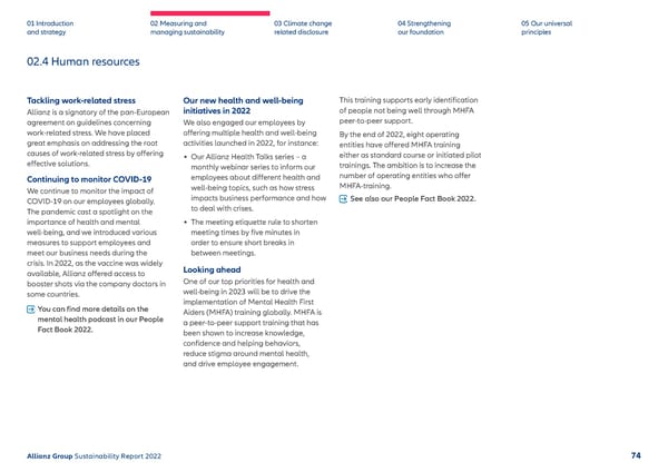 Sustainability Report 2022 | Allianz - Page 75