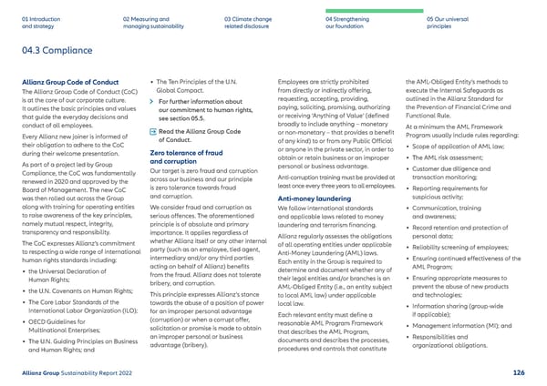 Sustainability Report 2022 | Allianz - Page 127