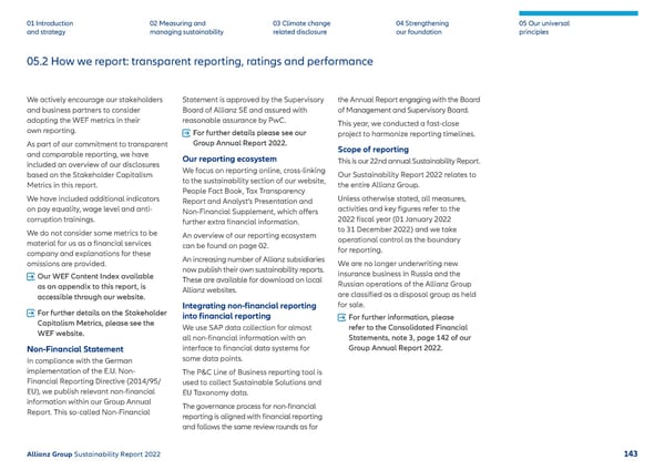 Sustainability Report 2022 | Allianz - Page 144