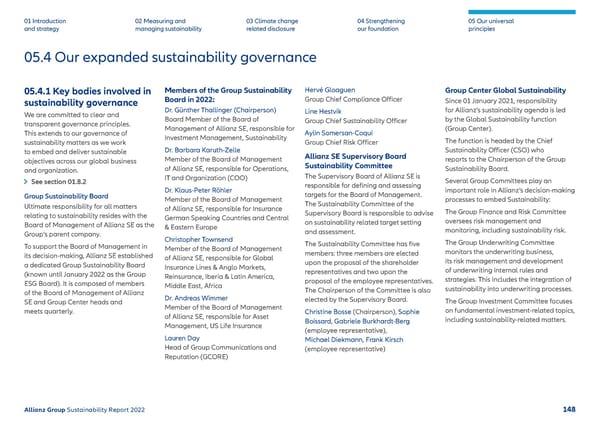 Sustainability Report 2022 | Allianz - Page 149