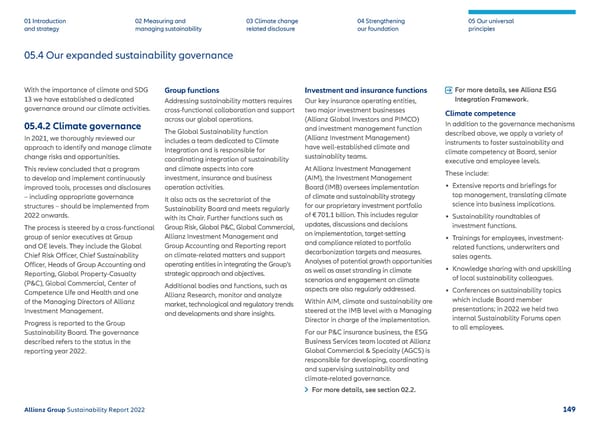 Sustainability Report 2022 | Allianz - Page 150