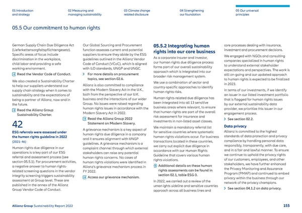 Sustainability Report 2022 | Allianz - Page 156