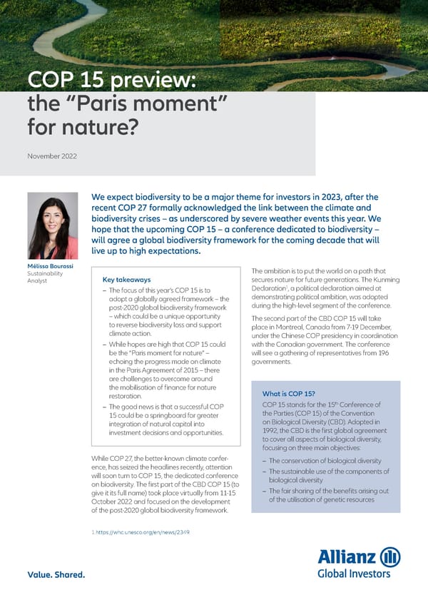 COP 15 preview: the “Paris moment” for nature? - Page 1