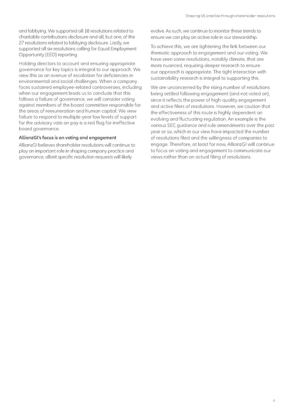 Shaping US practice through shareholder resolutions - Page 4