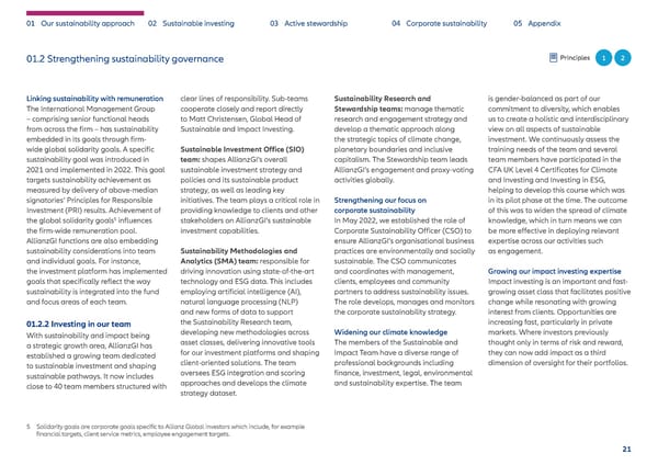 Sustainability & Stewardship Report | AllianzGI - Page 22