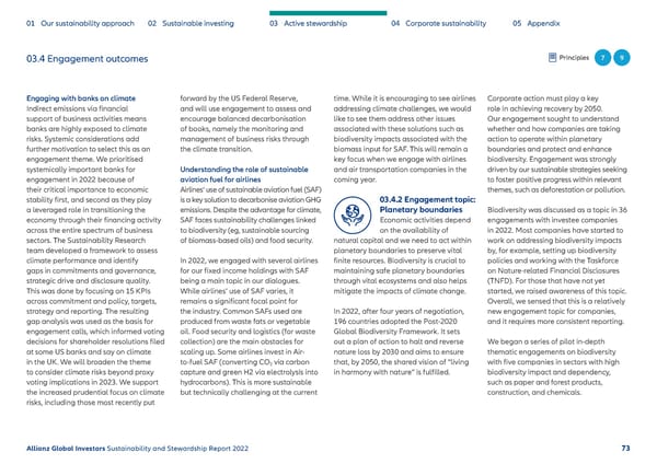 Sustainability & Stewardship Report | AllianzGI - Page 74