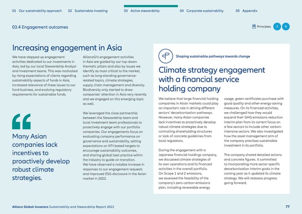 Sustainability & Stewardship Report | AllianzGI - Page 78