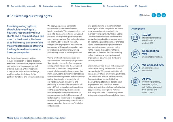 Sustainability & Stewardship Report | AllianzGI - Page 87
