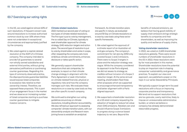 Sustainability & Stewardship Report | AllianzGI - Page 93