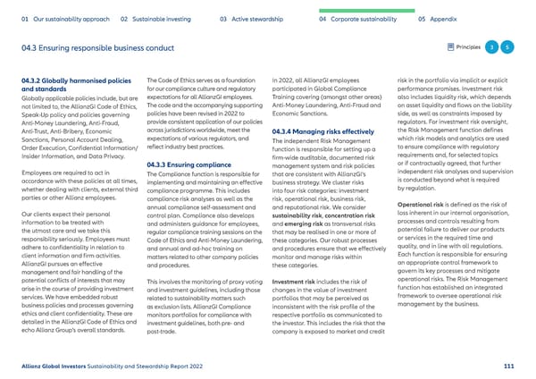 Sustainability & Stewardship Report | AllianzGI - Page 112