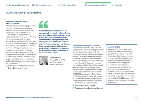 Sustainability & Stewardship Report | AllianzGI - Page 122