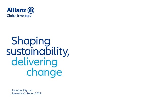 2023 | Sustainability Report - Page 1